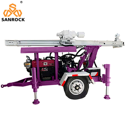 Trailer Mounted Water Well Drilling Machine Portable Hydraulic Water Well Drilling Rig